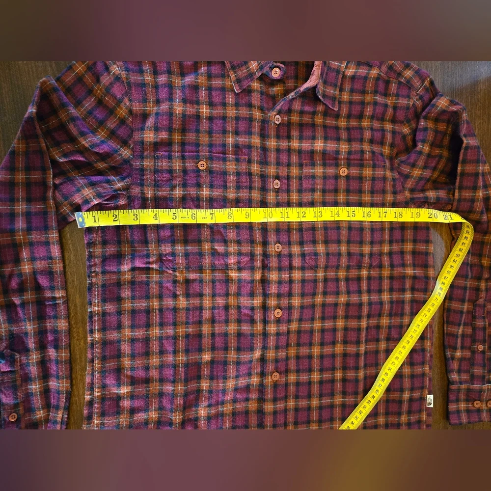 The North Face Arroyo Mens Lightweight Flannel Sz Sm Brandy & Brown Plaid NWT‎